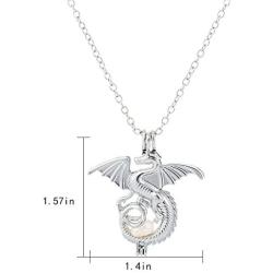 ZMJK Luminous Dragon Pendant Necklace Jewelry Fluorescent Flying Dragon Necklace for Woman Girl