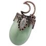 Nupuyai Vintage Healing Crystal Stone Pendant for Women Men, Unique Moon Necklace Oval Labradorite Jewelry