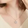 PEIMKO 925 Sterling Silver Snowflake Necklace Romantic CZ Christmas Snowflake Pendant Necklace Jewelry Gifts for Women Girls 18'' Silver Chain PEIMKO 925 Sterling Silver Snowflake Necklace Romantic CZ Christmas Snowflake Pendant Necklace Jewelry Gifts for Women Girls 18'' Silver Chain