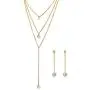 Mealguet Jewlery 3 Layers Multilayer Cubic Zirconia Charm Lariat Sexy Long Chain Y Necklace Dangle Earrings Jewelry Set Mealguet Jewlery 3 Layers Multilayer Cubic Zirconia Charm Lariat Sexy Long Chain Y Necklace Dangle Earrings Jewelry Set