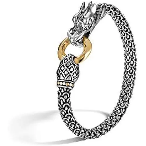 John Hardy Womens Legends Naga Gold & Silver Dragon Bracelet with Gold Ring John Hardy Womens Legends Naga Gold & Silver Dragon Bracelet with Gold Ring