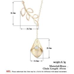 MIXIA Peace Olive Branch with Calla Lily Flower Pearl Lariat Y Necklace Hook Earring Charm Pendant Earrings Jewelry