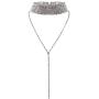 UdobuyPunk Gothic Long Black Velvet PU Leather Chain Necklace Stretch Tattoo Choker Elastic Tassel Necklaces