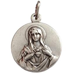 THE SACRED HEART OF MARY (IMMACULATE HEART OF MARY) - THE PATRON SAINTS MEDALS - 100% MADE IN ITALY (ROUND SHAPE)