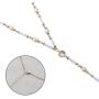 CrazyPiercing Y-Shape Necklace, Long Pearl Teardrop Pendant Necklace Chain for Women Girls, 24Inch