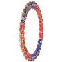 Efulgenz Fashion Jewelry Indian Bollywood Gold Plated Crystal Beaded Multicolor Silk Thread Tassel Bracelet Bangle Set