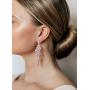 SWEETV Wedding Bridal Chandelier Earrings, Crystal Rhinestone Drop Dangle Earrings for Women Brides