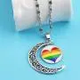 BEKECH Gay Pride Rainbow Necklace Crescent Moon Charm Rainbow Pendant Necklace Gay & Lesbian LGBT Pride Gifts Rainbow Jewelry LGBT Jewelry Lesbian Gift BEKECH Gay Pride Rainbow Necklace Crescent Moon Charm Rainbow Pendant Necklace Gay & Lesbian LGBT Pride Gifts Rainbow Jewelry LGBT Jewelry Lesbian Gift