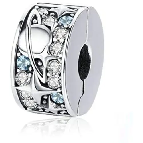 Eternalll Jewellery Original Spacer Bead Clip Charms for Bracelets Sterling Silver Charms Clip Stopper Charms for Women Bracelets Eternalll Jewellery Original Spacer Bead Clip Charms for Bracelets Sterling Silver Charms Clip Stopper Charms for Women Bracelets