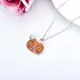 PELOVNY Womens Pumpkin Necklace S925 Sterling Silver Cat Pendant Halloween Party Birthday Christmas Jewelry Gift for Girls Sister