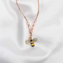 FUSTMW Crystal Bumblebee Pendant Necklace Infinity Love Charm Flying Honeybee Insect Jewelry Gifts (fts 3-8inch Wrist bee Bracelet) Manufacturer:  FUSTYLE