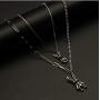 2pcs Heavy Gothic Rabbit Pendant Necklace and Dainty Unique Butterfly Pendant Necklace Boho Jewelry Set for Women and Men
