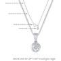 La Joya 1/6-1/3 Carat Total Weight (cttw) Certified Lab Grown Diamond Pendant Necklace - Bezel Set Yellow Gold Or White Rhodium Plated .925 Sterling Silver With Chain - GH Color And VS/SI Clarity