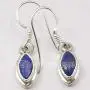 SilverStarJewel 925 Sterling Silver Navy Blue Lapis Lazuli August Birthstone Earrings 1.1'' SilverStarJewel 925 Sterling Silver Navy Blue Lapis Lazuli August Birthstone Earrings 1.1''