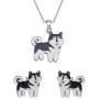 UJIMS Husky Jewelry Funny Husky Pendant Necklace Earrings Set Husky Mom Jewelry for Pet Owners Dog Gift for Husky Lover UJIMS Husky Jewelry Funny Husky Pendant Necklace Earrings Set Husky Mom Jewelry for Pet Owners Dog Gift for Husky Lover