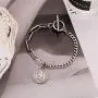 LBJIE Gold Charm Bracelets Stainless Steel Bracelets for Women with Cubic Zirconia Circle, Adjustable Bracelets for Women LBJIE Gold Charm Bracelets Stainless Steel Bracelets for Women with Cubic Zirconia Circle, Adjustable Bracelets for Women