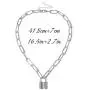 YERTTER Dainty Unique Punk Simple Silver Chunky Choker Necklace Lock Pendant Necklace for Women Girls YERTTER Dainty Unique Punk Simple Silver Chunky Choker Necklace Lock Pendant Necklace for Women Girls
