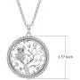 Tree of Life Necklace for Women Pendant Crystal Diamond Jewelry Silver Gold Christmas Gifts Boys Girls Jewelry
