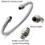 Cable Wire Cuff Bangle Bracelets for Women Dorriss Stainless Steel Adjustable Mom Wife Girls charms Jewelry With Gift Box Cable Wire Cuff Bangle Bracelets for Women Dorriss Stainless Steel Adjustable Mom Wife Girls charms Jewelry With Gift Box