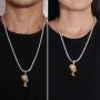 ROWIN&CO Hip Hop Iced Out Bling CZ Diamond Gold Silver Vivid Egyptian Queen Nefertiti Charm Pendant Personalized Jewelry CZ Tennis Choker Chain Necklace