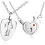 SunnyHouse Jewelry His & Hers Matching Set Your Key to My Heart Couple Pendant Necklace Key and Lock Style in a Gift Box