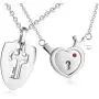 SunnyHouse Jewelry His & Hers Matching Set Your Key to My Heart Couple Pendant Necklace Key and Lock Style in a Gift Box SunnyHouse Jewelry His & Hers Matching Set Your Key to My Heart Couple Pendant Necklace Key and Lock Style in a Gift Box