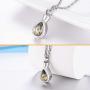 XIUDA Teardrop Urn Necklace for Ashes Crystal Waterdrop Cremation Necklace for Ashes Memorial Ashes Jewelry Pendant for Women