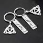 Gzrlyf ANAM Cara Keychain Set Soul Friend Gift Best Friend Keychain Set of 2 Soul Sister Gifts Celtic Gifts