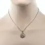 Gem Stone King Stunning Dolphin and Sea in a Circle with Blue Crystals Pendant 16inches Chain