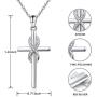 Bolelis 925 Sterling Silver Cross Necklace for Women Infinity Necklace for Girls Love Cross Baptism Pendant Jewelry Gifts for Mom Daughter Family Birthday Valentines or Anniversary