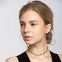 Finrezio 10 PCS Choker Necklace for Women Girls Dainty Layered Gold Chain Lucky Star Heart Pearl Turquoise Bead Necklaces Set