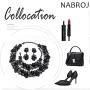 NABROJ Statement Necklaces Set with Rhinestone Crystal Drag Queen Costume Jewelry for Women Carnival 8 Colors 3 Models with Gift Box