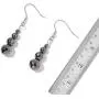 Shop LC Stainless Steel Black Hematite Beads Drop Dangle Earrings Matinee Necklace Fashion Prom Jewelry Sets for Women 20''
