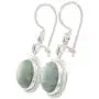 NOVICA Green Jade and .925 Sterling Silver Round Dangle Earrings, Mixco Moon NOVICA Green Jade and .925 Sterling Silver Round Dangle Earrings, Mixco Moon