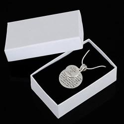 Skyrim The Prayer of Jabez Two Coins Budda Words Engraved Pendant Necklace Jewelry for Men and Women