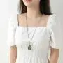 Plumiss Natural Stone Pendant Long Chain Necklace for Women Men Plumiss Natural Stone Pendant Long Chain Necklace for Women Men