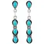 Southwest Style Earrings Genuine Turquoise & 925 Sterling Silver dangle earring gemstone jewelry Southwest Style Earrings Genuine Turquoise & 925 Sterling Silver dangle earring gemstone jewelry