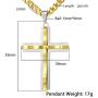 PRUXA Cross Necklace for Men Women Girls Boys Stainless Steel Pendant Necklaces Back Charm Mirror Polished Plain Cross Chain Necklace Fashion Design for Gift