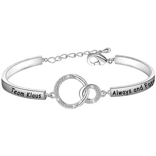 POTIY Vampire Fans Gift Vampire Diaries Inspired Jewelry Team Klaus Elijah Rebekah Always and Forever Bracelet for Women Girls