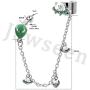 Jewseen Alien Cartilage Chain Earrings Ear Cuff Cartilage Piercing Glow in The Dark Piercing Jewelry for Women and Girls Gift