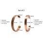 Copper Bracelets for Arthritis - for Men and Women 100% Copper with 6 Powerful Magnets - Effective and Natural Relief for Joint Pain and Arthritis Set of 2 (Plain and Braided Inlay)