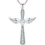 YL Cross Necklace 925 Sterling Silver Angel Wings Pendant Teardrop Cubic Zirconia Criss Jewelry YL Cross Necklace 925 Sterling Silver Angel Wings Pendant Teardrop Cubic Zirconia Criss Jewelry