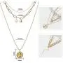 Layered Gold Coin Necklace for Women Boho Penny Design Pendant Circle Choker Sets Jewelry Layered Gold Coin Necklace for Women Boho Penny Design Pendant Circle Choker Sets Jewelry