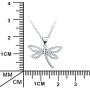 925 Sterling Silver Insect Jewelry Cubic Zirconia Dragonfly Pendant Necklace for Women Ladies Teen Girls Birthday Gifts