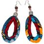Traditional African Jewelry Set Ankara Necklaces with Matching Earrings for Women