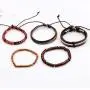 MRSXXNT Wrap Bracelets Mens Women Cowhide Multi-Layer Braided Leather Bracelet Bangle Adjustable Bracelet 5pcs MRSXXNT Wrap Bracelets Mens Women Cowhide Multi-Layer Braided Leather Bracelet Bangle Adjustable Bracelet 5pcs