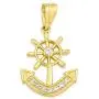 10k Real Solid Gold Anchor Pendant Set with CZ Stones, Hope Charm Sailor Gift for Any Special Occasion 10k Real Solid Gold Anchor Pendant Set with CZ Stones, Hope Charm Sailor Gift for Any Special Occasion