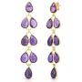 Femme Luxe Olivia Chandelier Drop Earrings For Women - 14k Gold Plated 925 Sterling Silver and Genuine Gemstone Earrings | Hypoallergenic | Handmade Design