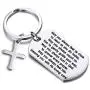WUSUANED Christian Keychain May You Always Feel As Close to Jesus As You Do Today Cross Charm Keychain Religious Jewelry Christening Baptism Gift WUSUANED Christian Keychain May You Always Feel As Close to Jesus As You Do Today Cross Charm Keychain Religious Jewelry Christening Baptism Gift