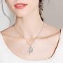 Mermaid Necklace for Women 925 Sterling Silver Mermaid Beach Necklace Jewelry Gifts for Women Girls Wife Daughter